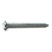 #4 x 1-1/4" Zinc Plated Steel Phillips Pan Head Sheet Metal Screws