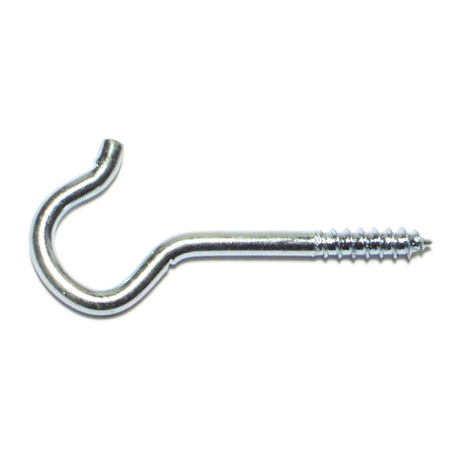 5/32" x 2-9/16" Zinc Plated Steel Screw Hooks