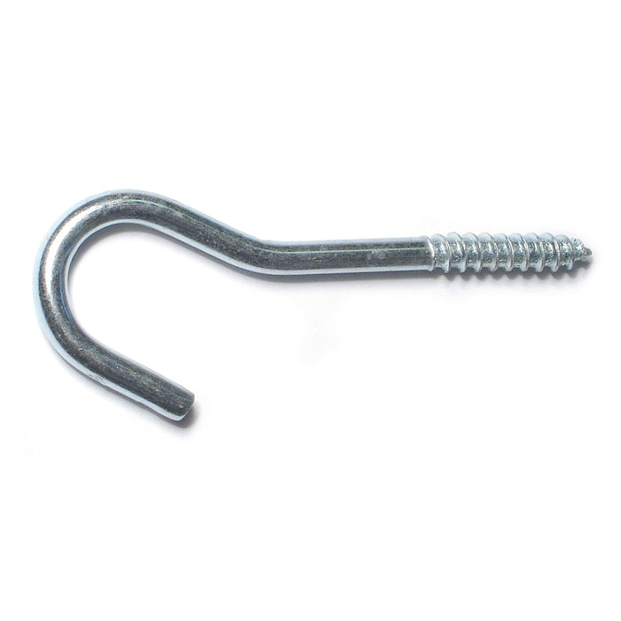 3/16" x 3/4" x 3-3/8" Zinc Plated Steel Screw Hooks