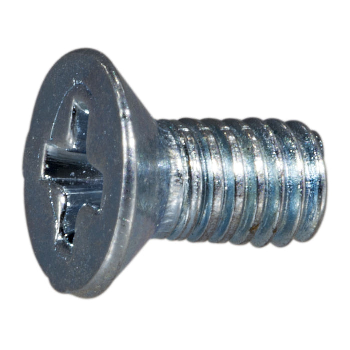 3mm-0.5 x 6mm Zinc Plated Class 4.8 Steel Coarse Thread Phillips Flat Head Machine Screws