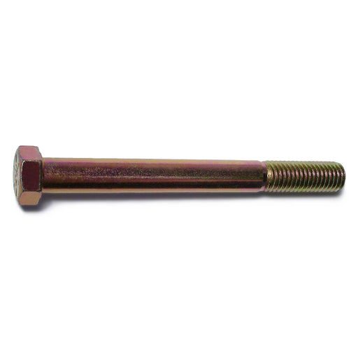 9/16"-12 x 5-1/2" Zinc Plated Grade 8 Steel Coarse Thread Hex Cap Screws