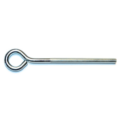 1/4"-20 x 5" Zinc Plated Steel Coarse Thread Eye Bolts