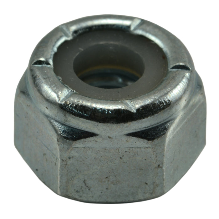 #12-24 Zinc Plated Grade 2 Steel Coarse Thread Nylon Insert Lock Nuts