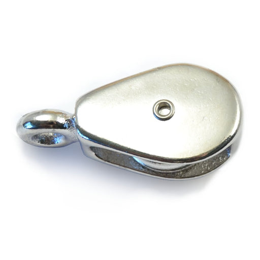 1" Nickel Fixed Eye Single Pulley