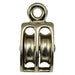 1-1/2" Nickel Fixed Eye Double Pulley