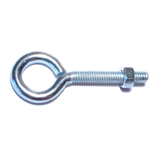 5/16"-18 x 3-1/4" Zinc Plated Steel Coarse Thread Eye Bolts with Nuts