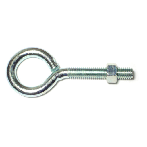 3/8"-16 x 4" Zinc Plated Steel Coarse Thread Eye Bolts with Nuts