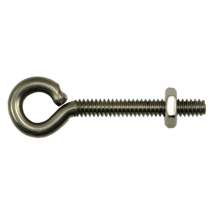 10-24 x 2" 18-8 Stainless Steel Coarse Thread Eyebolt