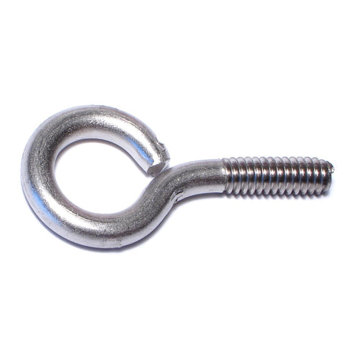 1/4"-20 x 2" 18-8 Stainless Steel Coarse Thread Eye Bolts with Nuts