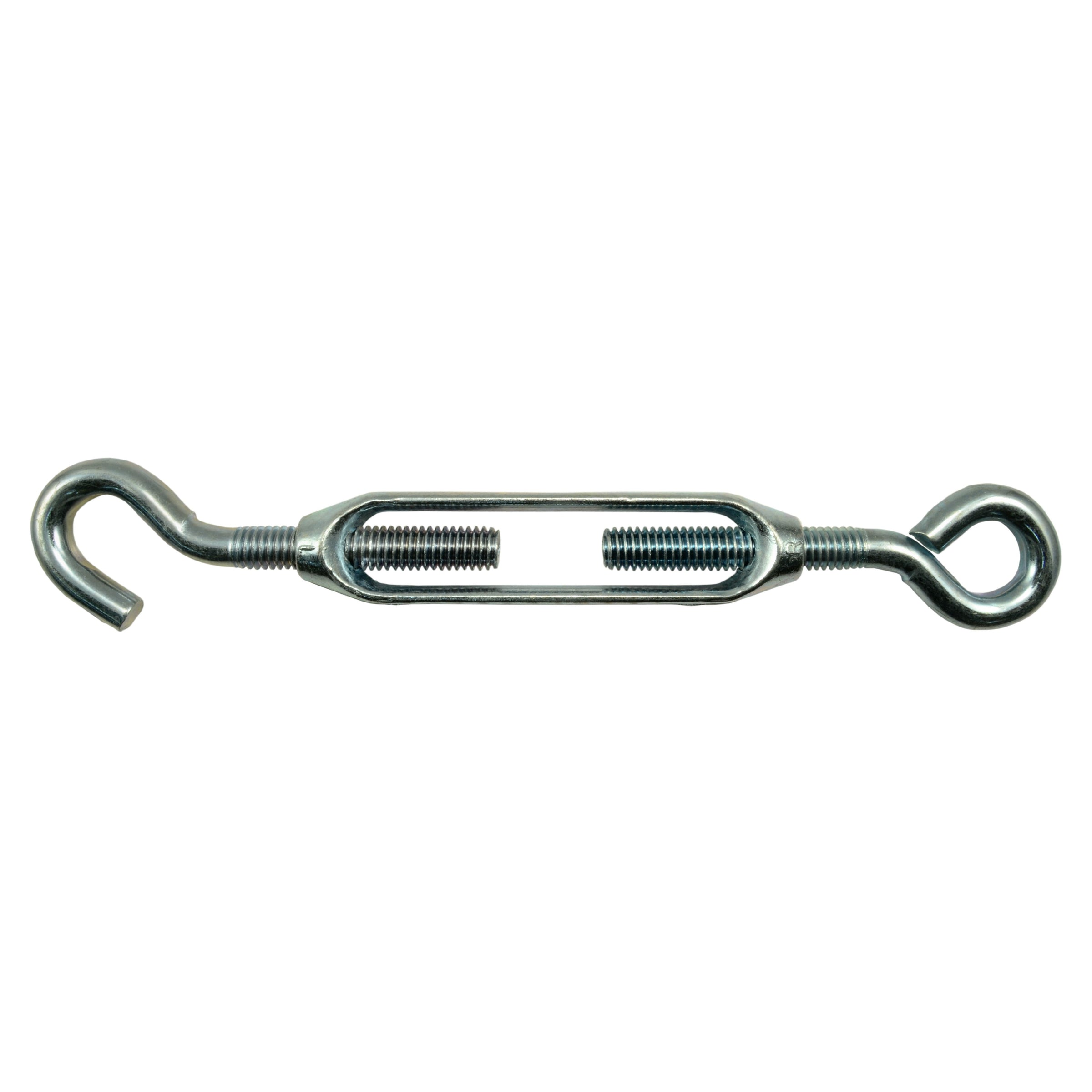 3/8" x 7-3/4" Zinc Plated Steel Eye-Hook Turnbuckle