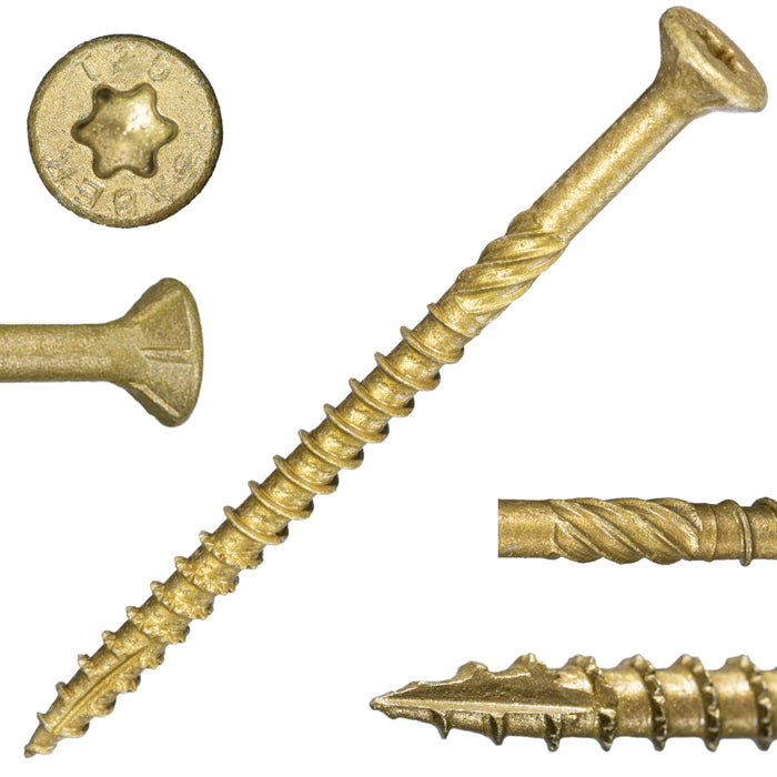 10 x 3" Star Drive Tan SaberDrive® Deck Screws 1 lb. Tub (62 pcs.)