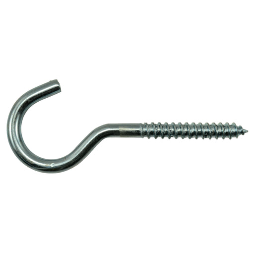 1/4" x 15/16" x 4-1/8" Zinc Plated Steel Screw Hooks