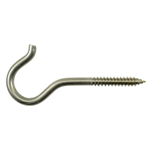 7/32" x 13/16" x 3-7/8" 18-8 Stainless Steel #804 Screw Hooks