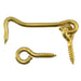 5/32" x 2-1/2" Solid Brass Gate Hooks