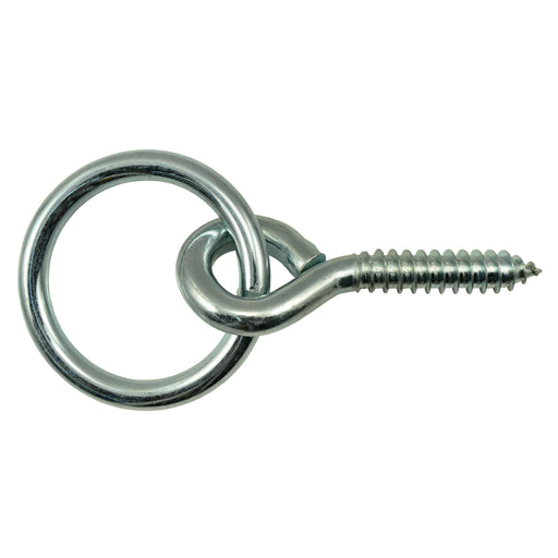 3/8" x 2" x 3-5/8" Zinc Plated Steel Lag Screw Hitch Rings