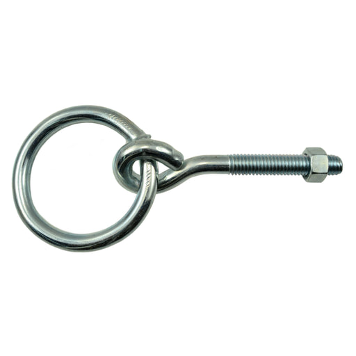 3/8"-16 x 2-1/2" Zinc Plated Steel Coarse Thread Machine Screw Hitch Rings