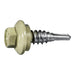 1/4" x 7/8" Painted Beige Zinc Plated Steel Hex Head Stitch Screws