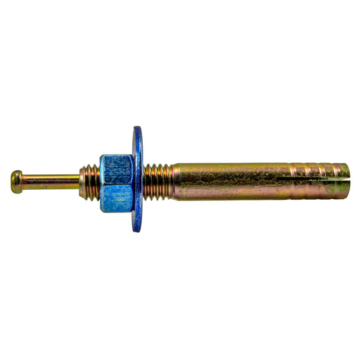 1/2" x 3-1/2" Zinc Plated Steel Blue Hammer Drive Anchors with Nuts and Washers