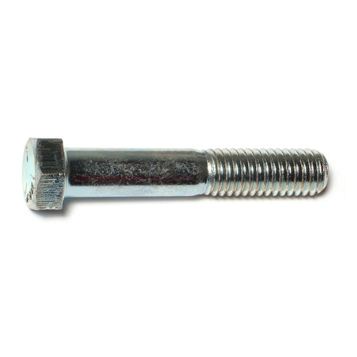 7/16"-14 x 2-1/2" Zinc Plated Grade 5 Steel Coarse Thread Hex Cap Screws
