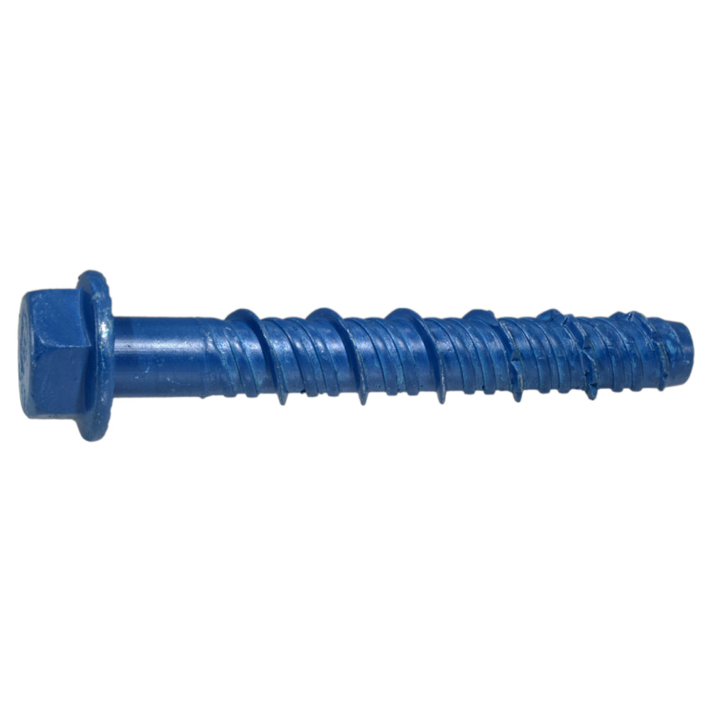 3/8" x 3" Blue Ruspert Coated Steel Hex Washer Head TorqueMaster Masonry Screws (50 pcs.)