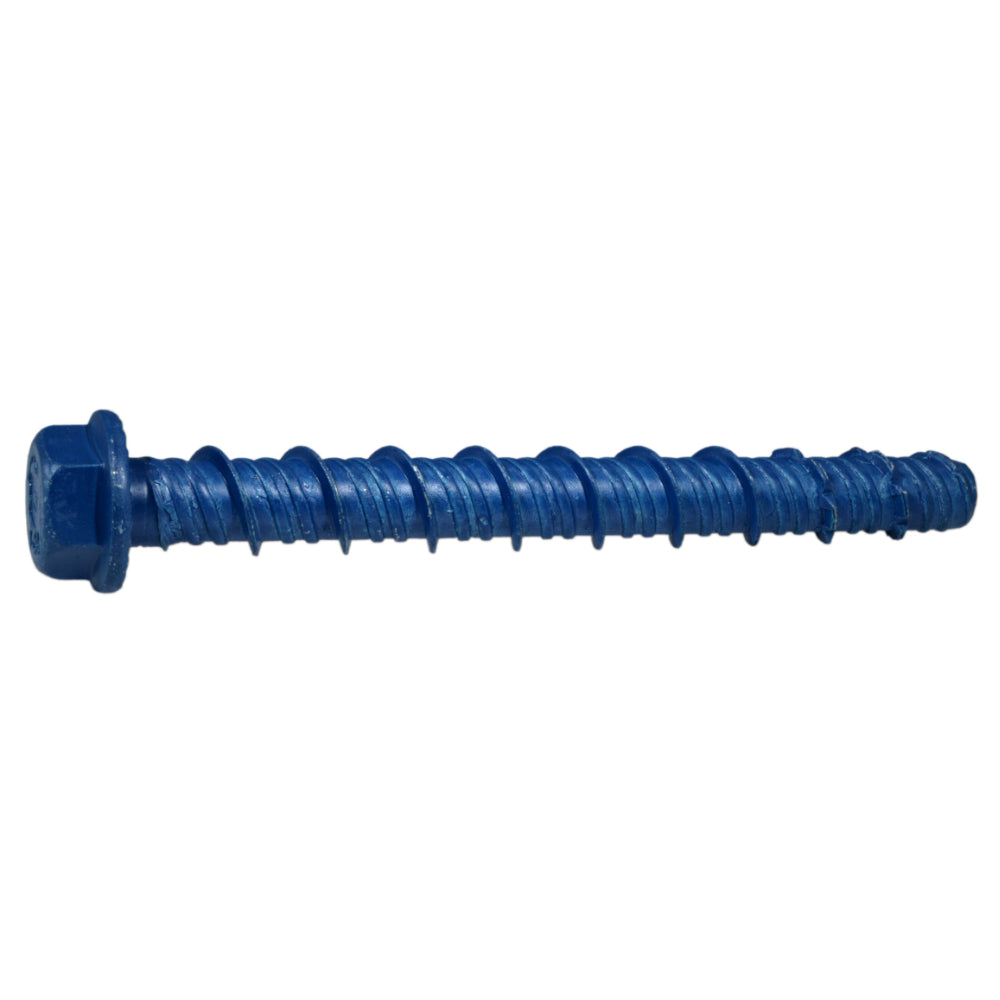 3/8" x 4" Blue Ruspert Coated Steel Hex Washer Head TorqueMaster Masonry Screws (50 pcs.)