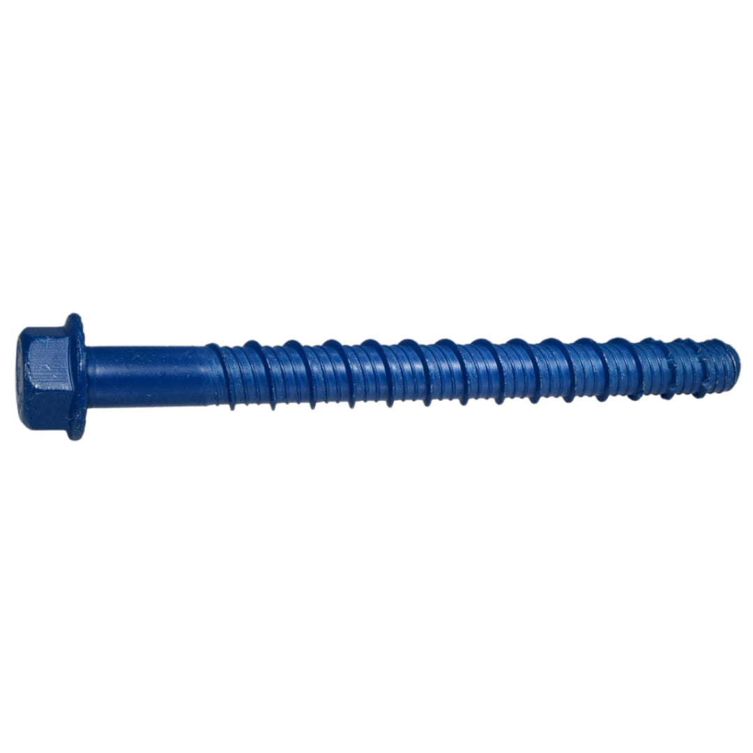 1/2" x 6" Blue Ruspert Coated Steel Hex Washer Head TorqueMaster Masonry Screws