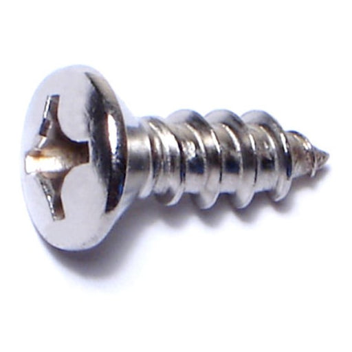 #12 x 5/8" 18-8 Stainless Steel Phillips Oval Head Sheet Metal Screws