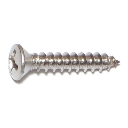 #12 x 1-1/4" 18-8 Stainless Steel Phillips Oval Head Sheet Metal Screws