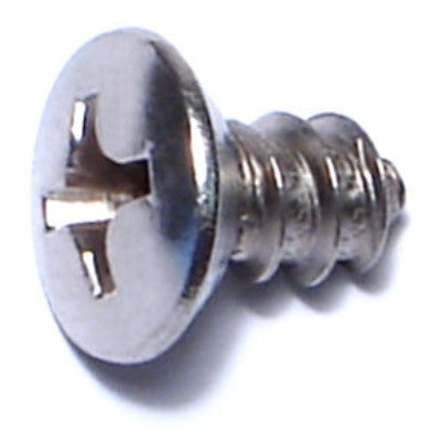 #14 x 1/2" 18-8 Stainless Steel Phillips Oval Head Sheet Metal Screws