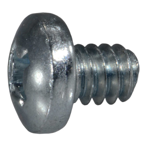 #10-24 x 1/4" Zinc Plated Steel Coarse Thread Phillips Pan Head Machine Screws