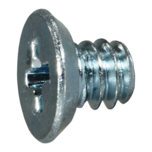 #10-24 x 1/4" Zinc Plated Steel Coarse Thread Phillips Flat Head Machine Screws