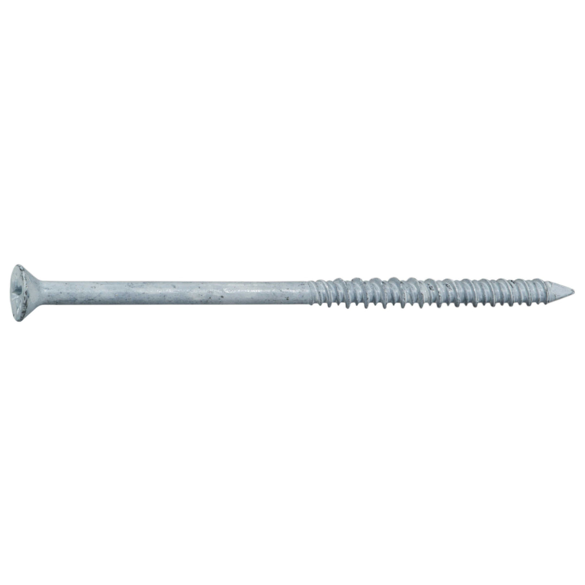 3/16" x 3-3/4" White Ruspert Coated Steel Phillips Flat Head Masonry Screws