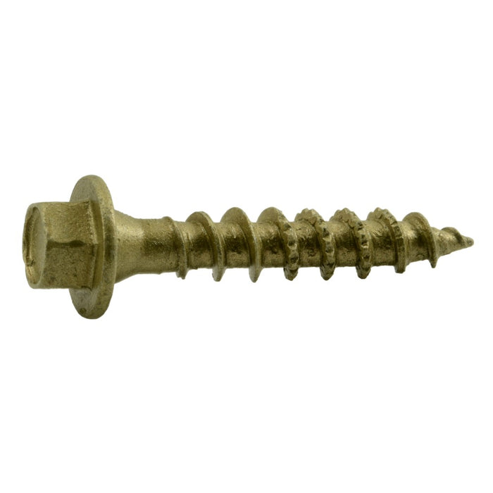 5/16 x 1-1/2" Hex Head Tan Ledgerboard Saberdrive Screws Bucket  (100 pcs.)