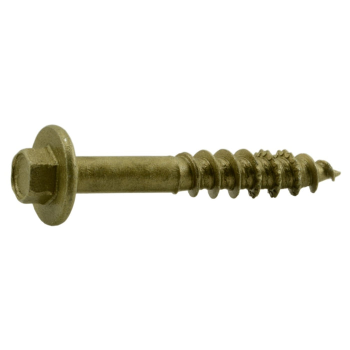 3/8 x 2" Hex Head Tan Ledgerboard Saberdrive Screws Bucket  (100 pcs.)