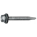 #14 x 2" Silver Ruspert Coated Steel Hex Washer Head Self-Drilling Screws with Sealing Washers