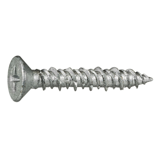 3/16" x 1-1/4" 410 Stainless Steel Coarse Thread Flat Head Phillips Masonry Screws