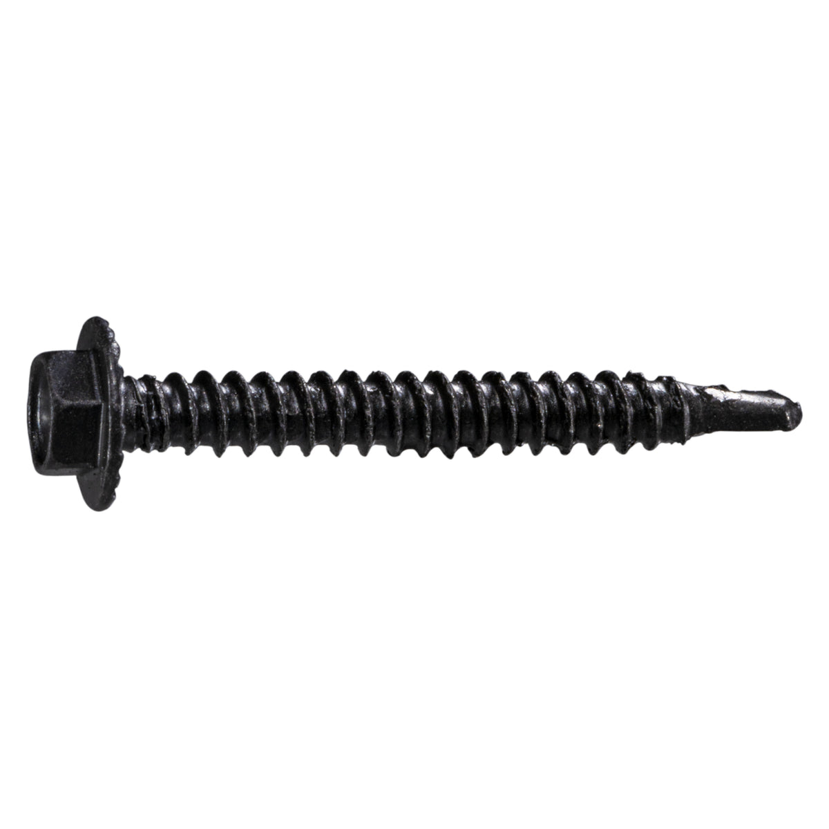 #10 x 1-1/2" Brown Ruspert Coated Steel Hex Washer Head Self-Drilling Screws
