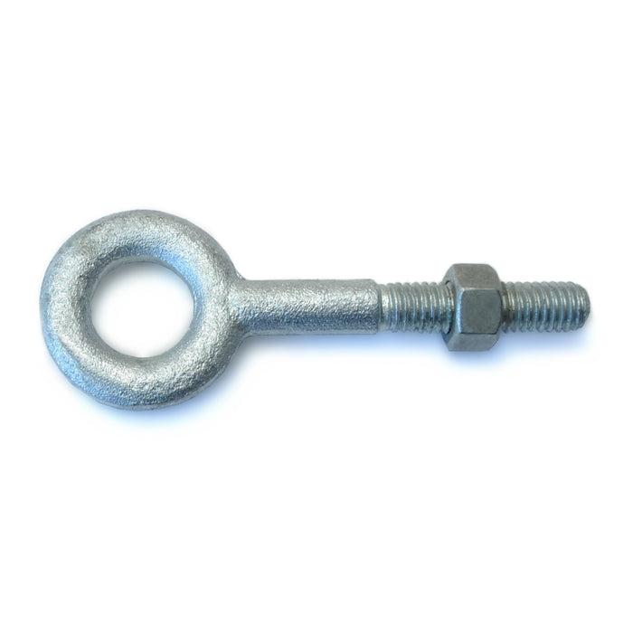 3/8"-16 x 3/4" x 2-1/2" x 4" Hot Dip Galvanized Steel Coarse Thread Eye Bolts