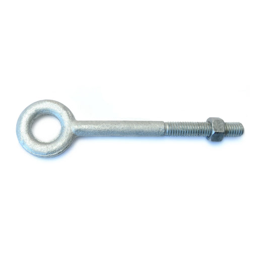 3/8"-16 x 3/4" x 4-1/4" x 6" Hot Dip Galvanized Steel Coarse Thread Eye Bolts