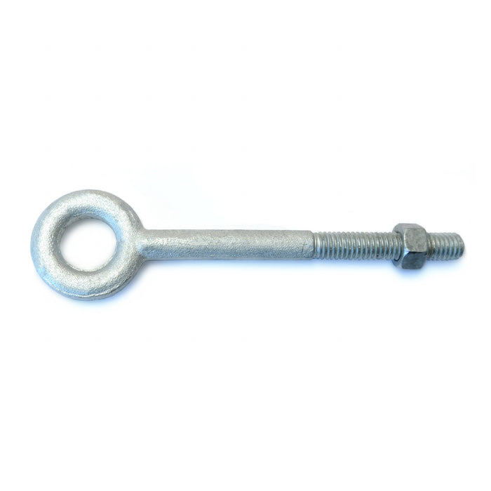 3/8"-16 x 3/4" x 4-1/4" x 6" Hot Dip Galvanized Steel Coarse Thread Eye Bolts