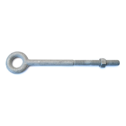 3/8"-16 x 3/4" x 6" x 7-1/2" Hot Dip Galvanized Steel Coarse Thread Eye Bolts