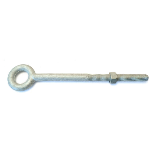 1/2"-13 x 1" 8" x 10" Hot Dip Galvanized Steel Coarse Thread Eye Bolts