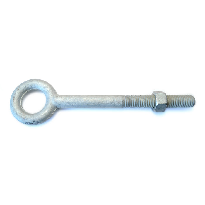 3/4"-10 x 1-1/2" x 8" x 10-3/4" Hot Dip Galvanized Steel Coarse Thread Eye Bolts