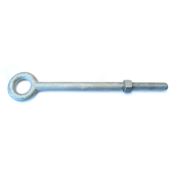 3/4"-10 x 1-1/2" x 12" x 14-3/4" Hot Dip Galvanized Steel Coarse Thread Eye Bolts