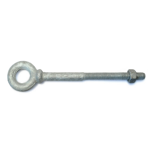 5/16"-18 x 4-1/4" Hot Dip Galvanized Steel Coarse Thread Eyebolts w/Shield Nuts