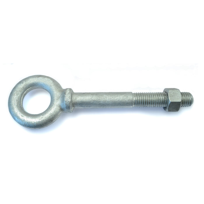 3/4"-10 x 6" Hot Dip Galvanized Steel Coarse Thread Eyebolts w/Shield Nuts