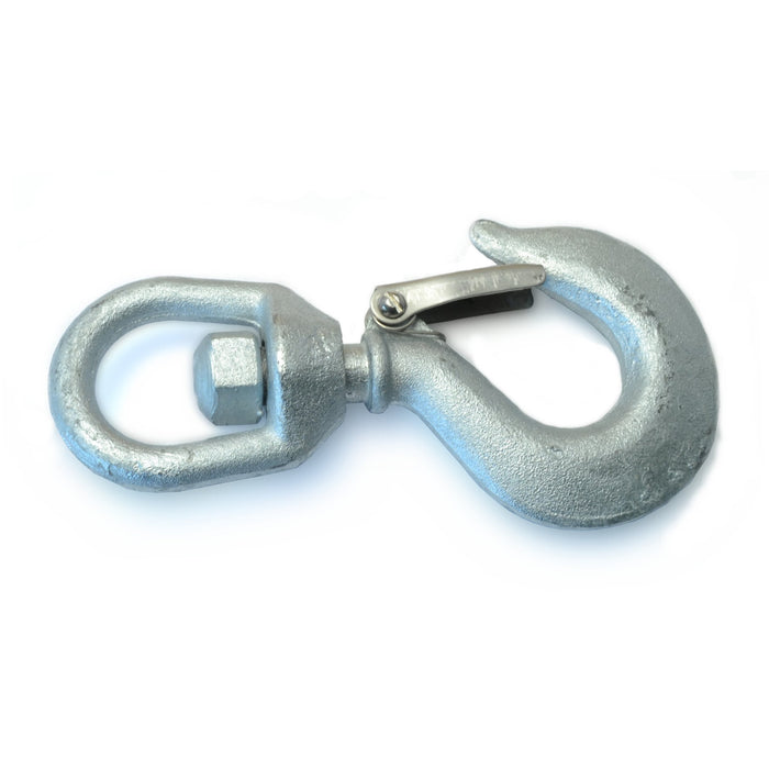 3/4 Ton Zinc Plated Steel Safety Swivel Hooks