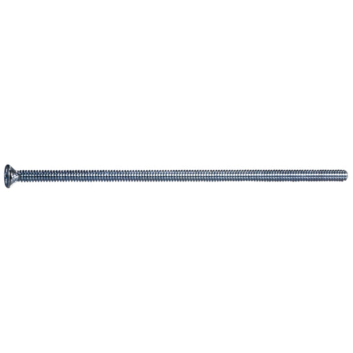 #6-32 x 4" Zinc Plated Steel Coarse Thread Phillips Flat Head Machine Screws