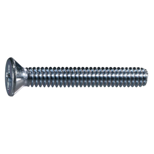 1/4"-20 x 1-3/4" Zinc Plated Steel Coarse Thread Phillips Flat Head Machine Screws