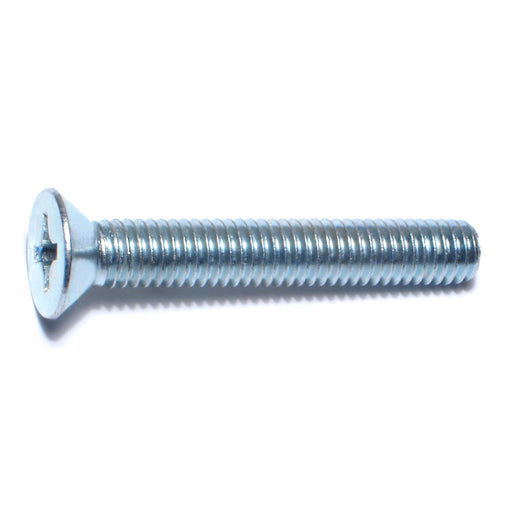 3/8"-16 x 2-1/2" Zinc Plated Steel Coarse Thread Phillips Flat Head Machine Screws